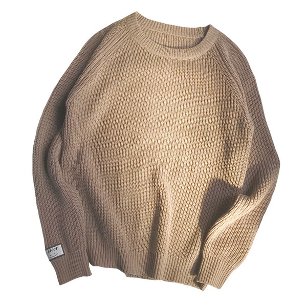 Pulover gros barbatesc cu guler in forma de O in mai multe modele