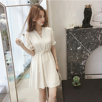 Rochie de dama din sifon cu decolteu in V model