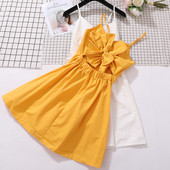 Γυναικείο φόρεμα σε δύο χρώματα με κορδέλα στην πλάτη