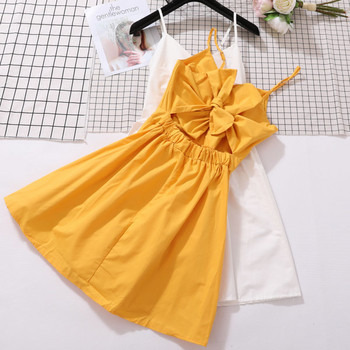 Γυναικείο φόρεμα σε δύο χρώματα με κορδέλα στην πλάτη