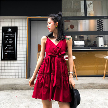 HIT Rochie moderna de dama cu decolteu in V model in doua culori