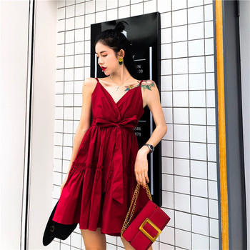 HIT Rochie moderna de dama cu decolteu in V model in doua culori