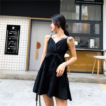 HIT Rochie moderna de dama cu decolteu in V model in doua culori