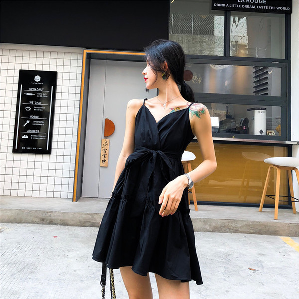 HIT Rochie moderna de dama cu decolteu in V model in doua culori