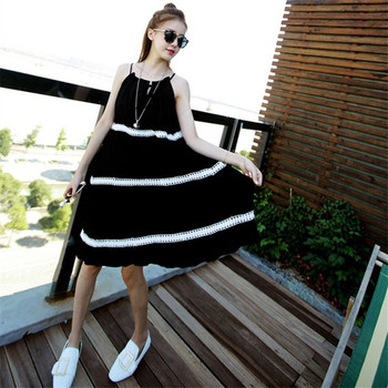 Καλοκαιρινό γυναικείο φόρεμα με λεπτές τιράντες 