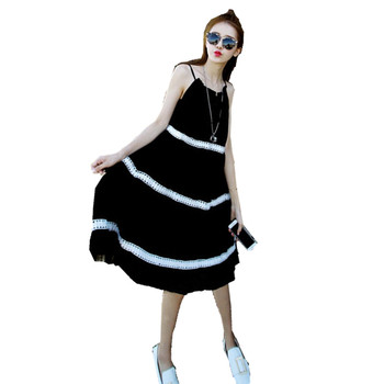 Καλοκαιρινό γυναικείο φόρεμα με λεπτές τιράντες 