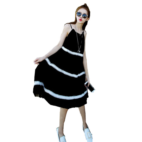 Καλοκαιρινό γυναικείο φόρεμα με λεπτές τιράντες 