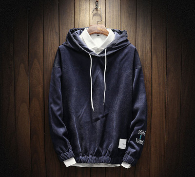 Мъжки суичър с качулка и надпис в няколко цвята