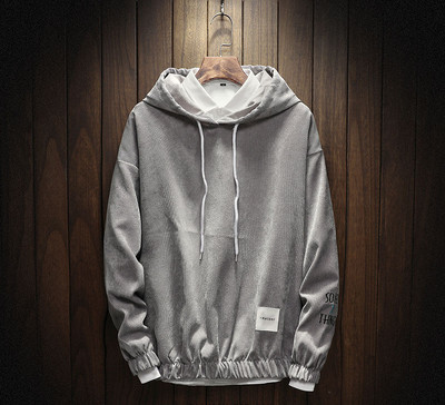 Мъжки суичър с качулка и надпис в няколко цвята