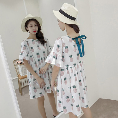 Rochie de dama proaspata cu aplicatie colorata - maneca ananas si lotus