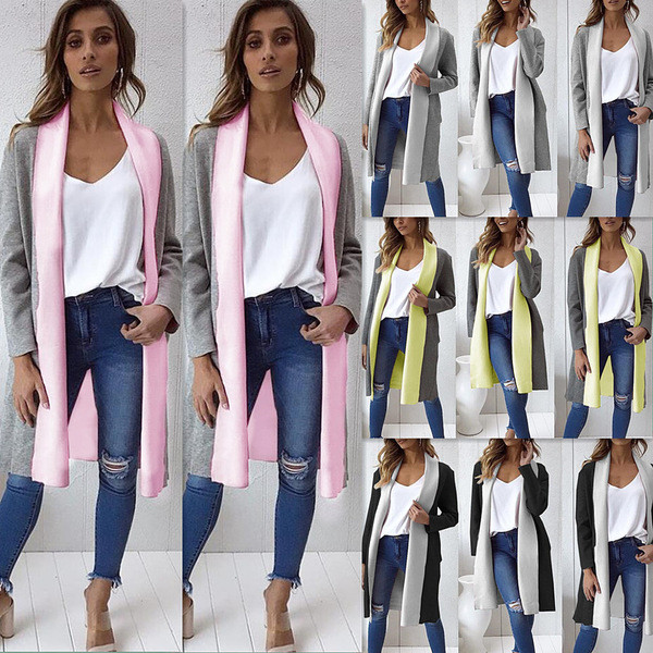 Palton lung și elegant de damă în patru culori