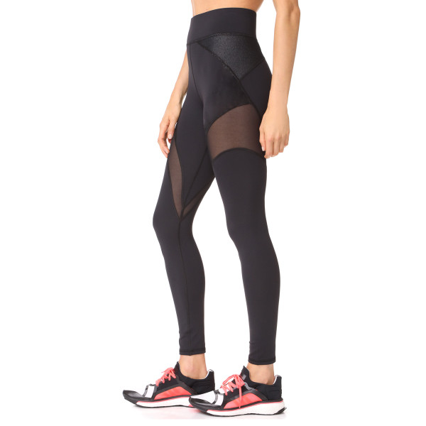 Дамски йога клин в черен цвят с висока талия