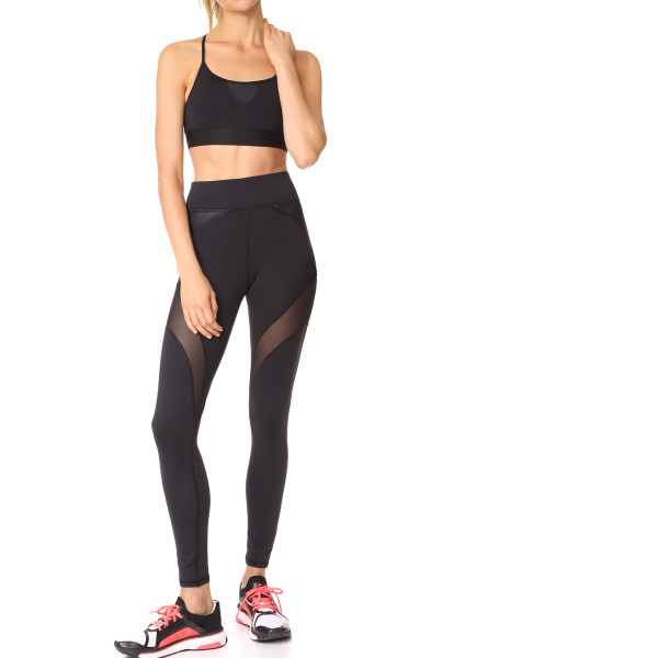 Дамски йога клин в черен цвят с висока талия