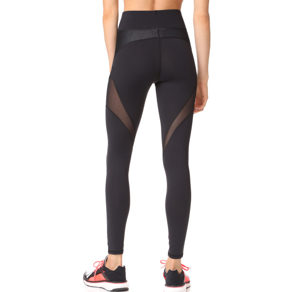 Дамски йога клин в черен цвят с висока талия