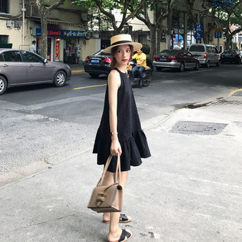 Rochie de dama sport-eleganta model lat in culoarea neagra