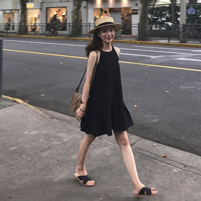 Rochie de dama sport-eleganta model lat in culoarea neagra