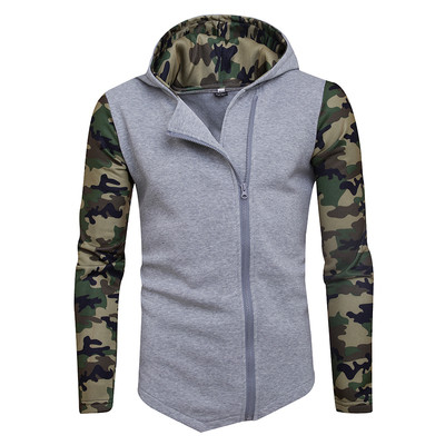 Hanorac casual barbatesc in trei culori cu motive de camuflaj