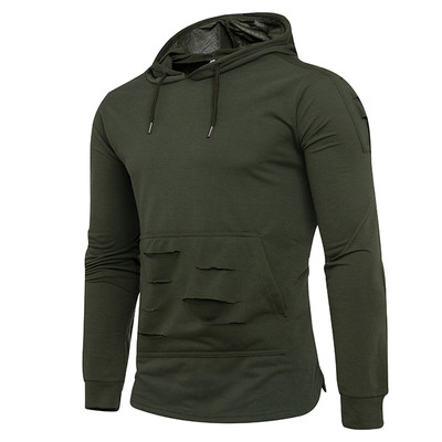 Szakadt motívumokkal ellátott férfi pulóver négy színben