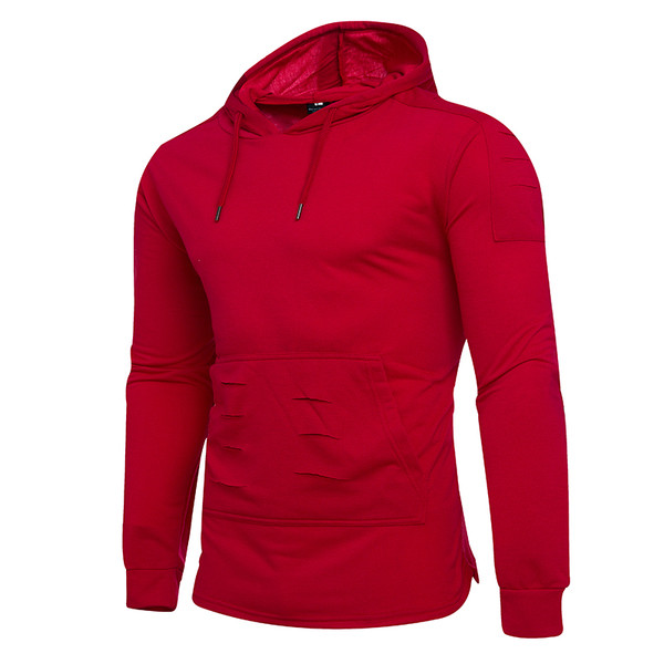 Szakadt motívumokkal ellátott férfi pulóver négy színben