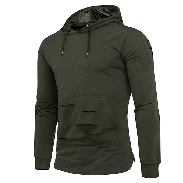 Szakadt motívumokkal ellátott férfi pulóver négy színben