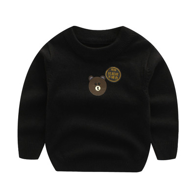 Детски пуловер за момче с апликация в четири цвята