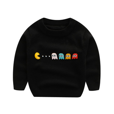 Детски пуловер с апликация в няколко цвята подходящ за момче и момиче
