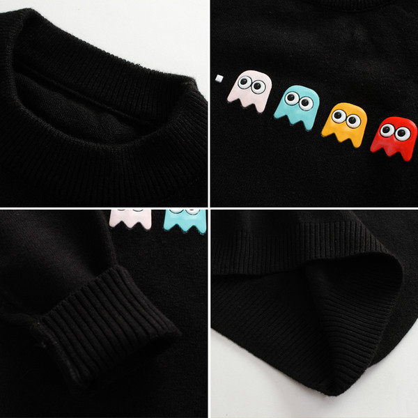 Детски пуловер с апликация в няколко цвята подходящ за момче и момиче