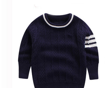 Ежедневен детски пуловер за момче в три цвята с кантове
