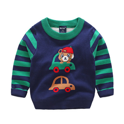 Детски пуловер за момче с бродерия в няколко модела