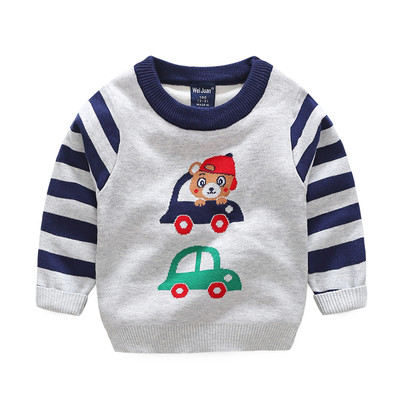 Детски пуловер за момче с бродерия в няколко модела