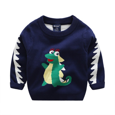 Детски пуловер за момче с бродерия в няколко модела