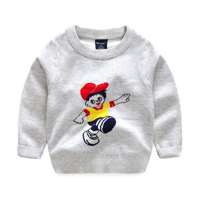 Детски пуловер за момче с бродерия в няколко модела