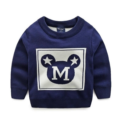 Детски пуловер за момче с бродерия в няколко модела