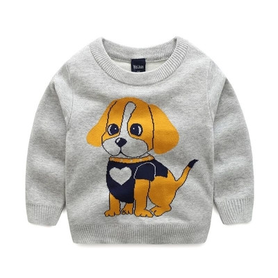 Детски пуловер за момче с бродерия в няколко модела