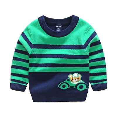 Детски пуловер за момче с бродерия в няколко модела