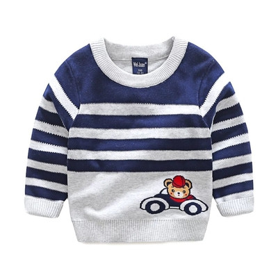 Детски пуловер за момче с бродерия в няколко модела