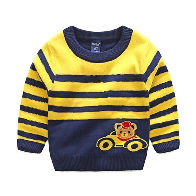 Детски пуловер за момче с бродерия в няколко модела
