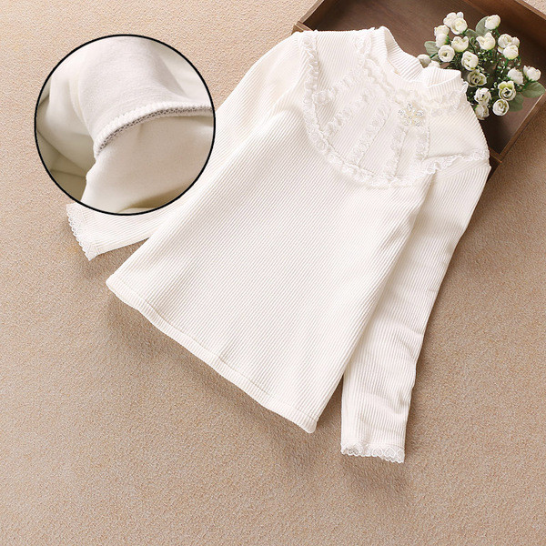 Модерен детски пуловер с висока яка в няколко цвята - рипс