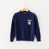 Детски пуловер с бродерия в няколко цвята подходящ за момче и момиче