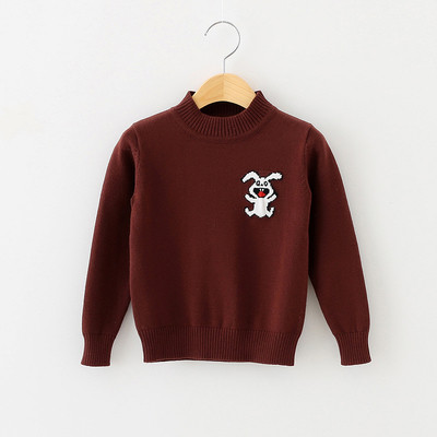 Pulover pentru copii cu broderie in mai multe culori potrivit pentru baieti si fete