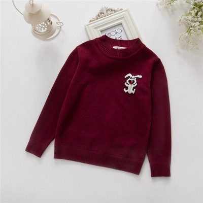 Детски пуловер с бродерия в няколко цвята подходящ за момче и момиче