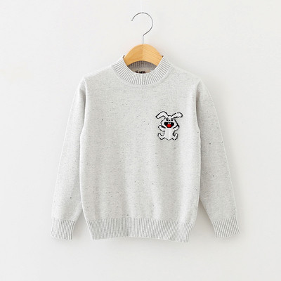 Детски пуловер с бродерия в няколко цвята подходящ за момче и момиче