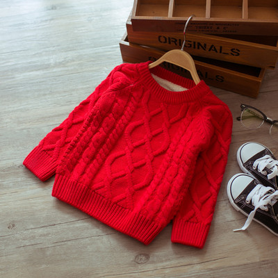 Плътен детски пуловер в четири цвята подходящ за момче и момиче