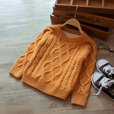 Плътен детски пуловер в четири цвята подходящ за момче и момиче