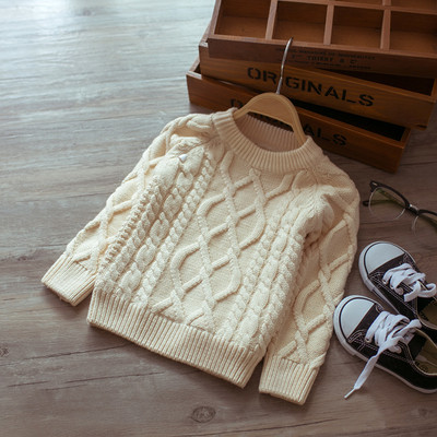 Плътен детски пуловер в четири цвята подходящ за момче и момиче