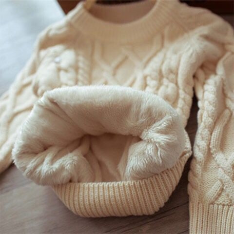 Плътен детски пуловер в четири цвята подходящ за момче и момиче