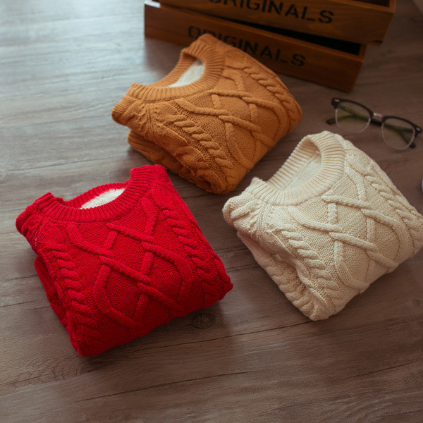 Плътен детски пуловер в четири цвята подходящ за момче и момиче