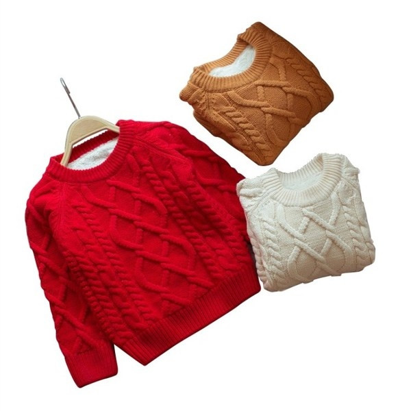 Плътен детски пуловер в четири цвята подходящ за момче и момиче