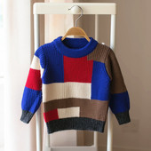 Детски цветен пуловер за момче в два модела