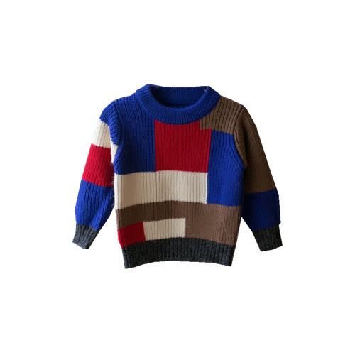 Детски цветен пуловер за момче в два модела